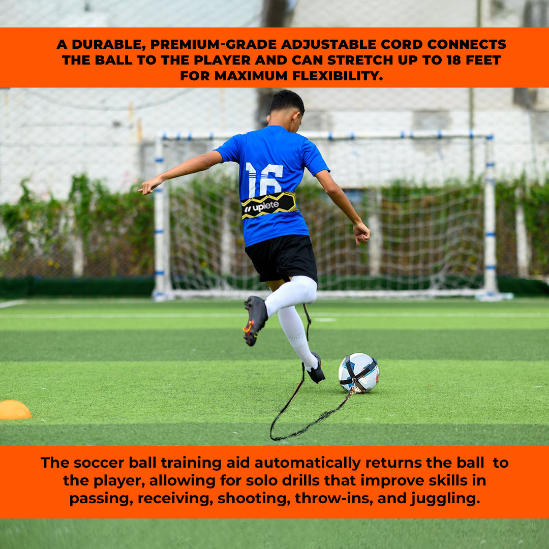 Solo Soccer Trainer – Adjustable Rebound Belt for Passing, Shooting & Juggling | All Skill Levels