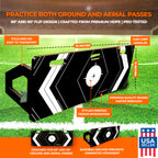 Uplete Portable Soccer Rebounder Board – Dual Angle Training Wall for Passing & Shooting - 32x12-Inch Surface
