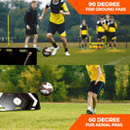 Uplete Portable Soccer Rebounder Board – Dual Angle Training Wall for Passing & Shooting - 32x12-Inch Surface